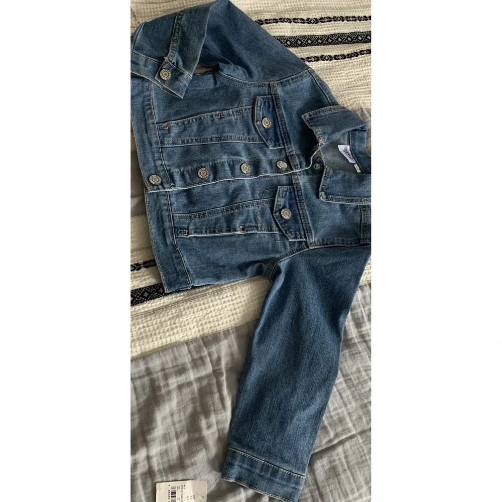 Looney Tunes‎ TWEETY BIRD Girls XS 4/5 THATS ALL FOLKS Blue Denim Jean Jacket